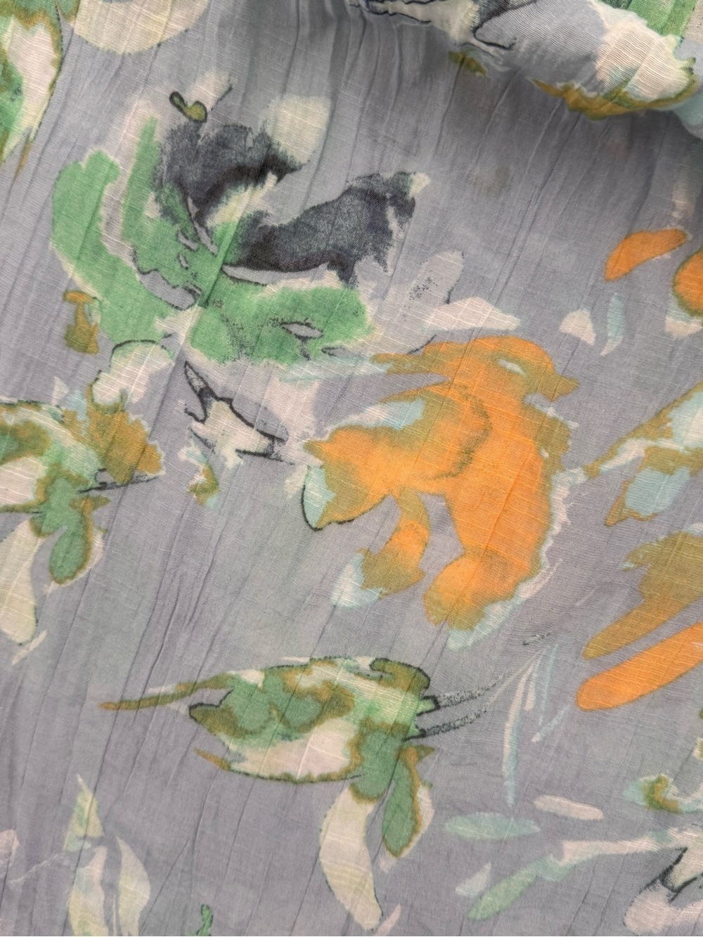Zac & Rachel Light Blue Floral Peasant Blouse - Picture 8 of 8